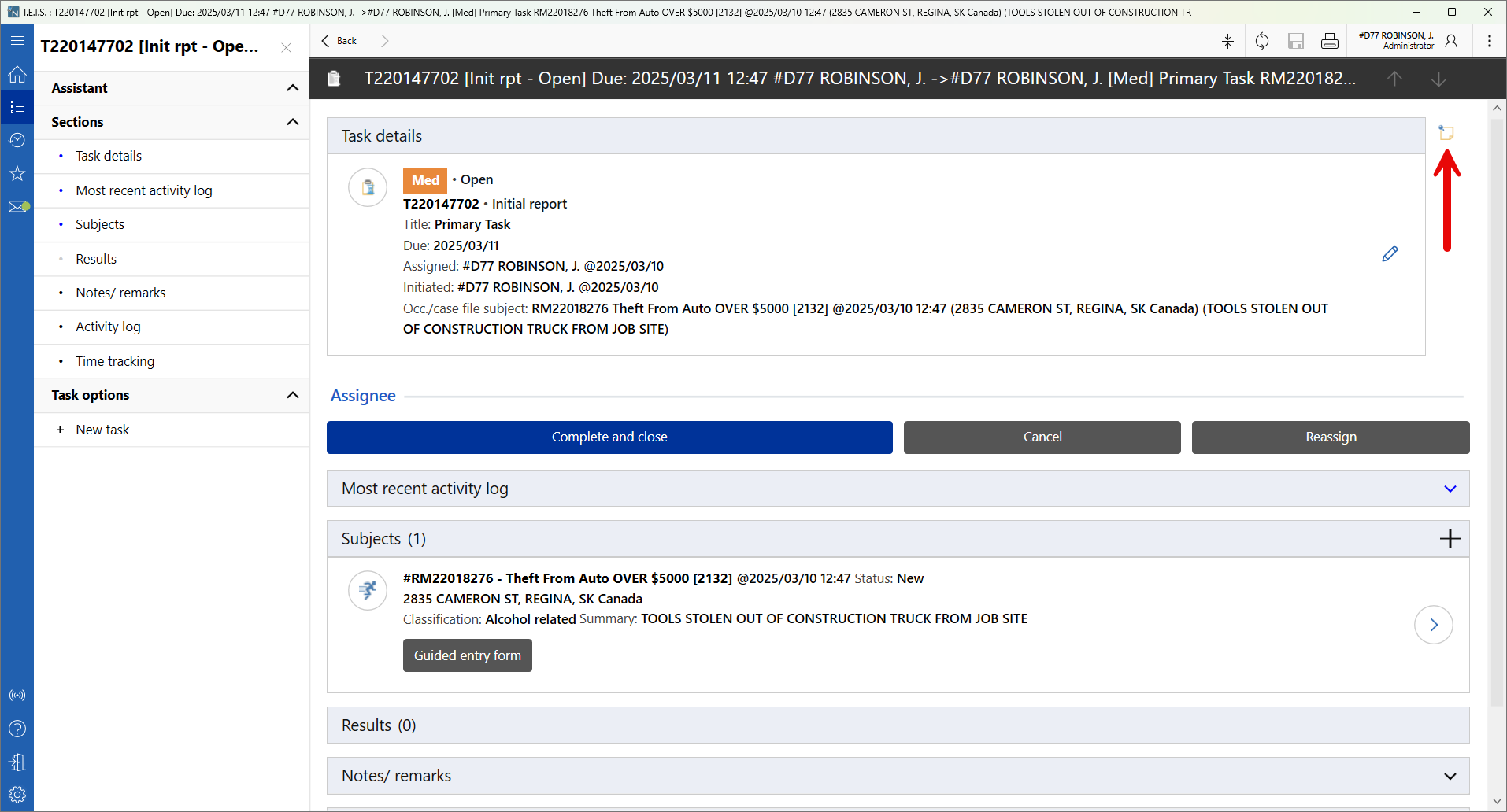 Added note icon to tasks with notes